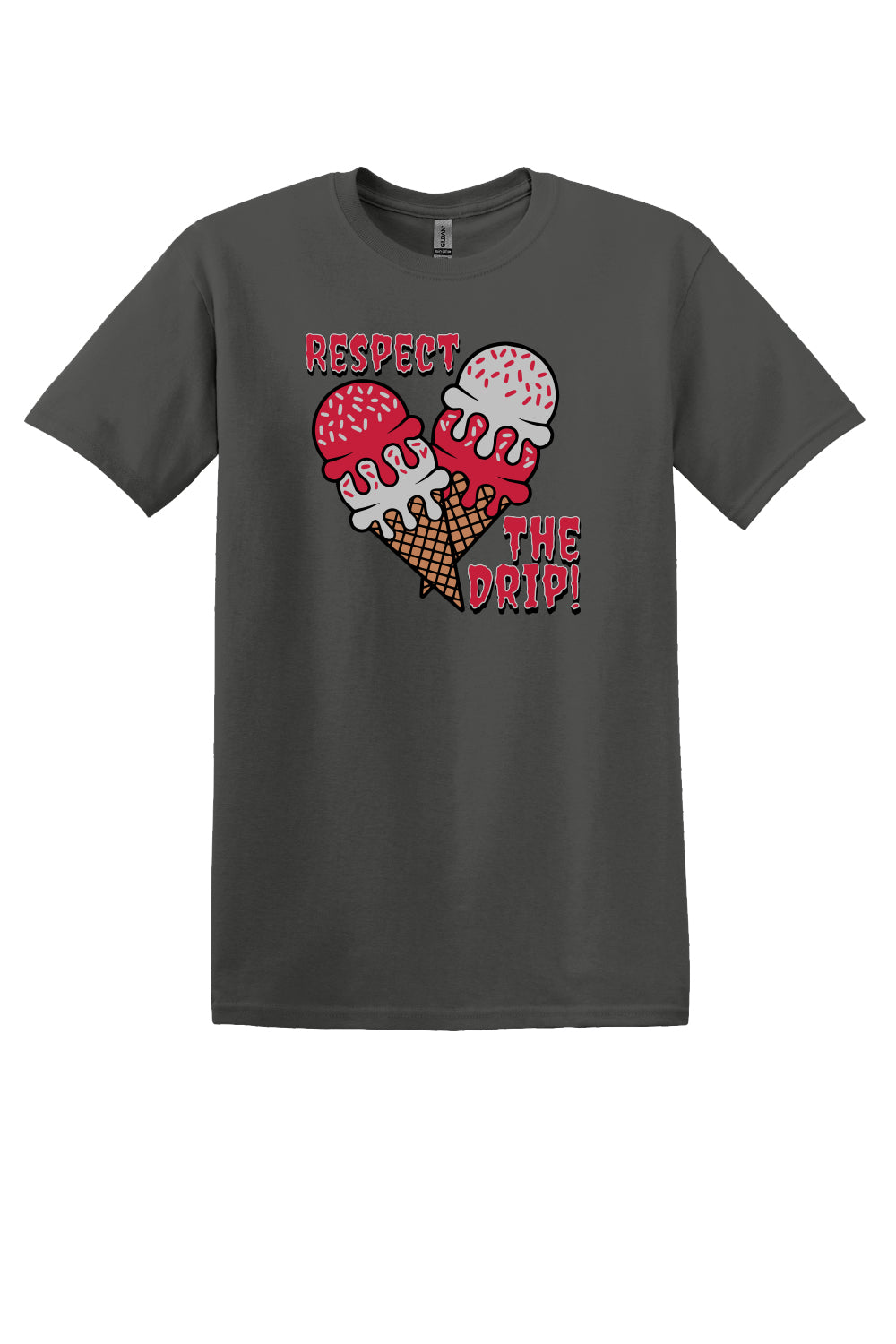 Respect The Drip Tee – Cardinal Red & Silver (Youth Sizes)