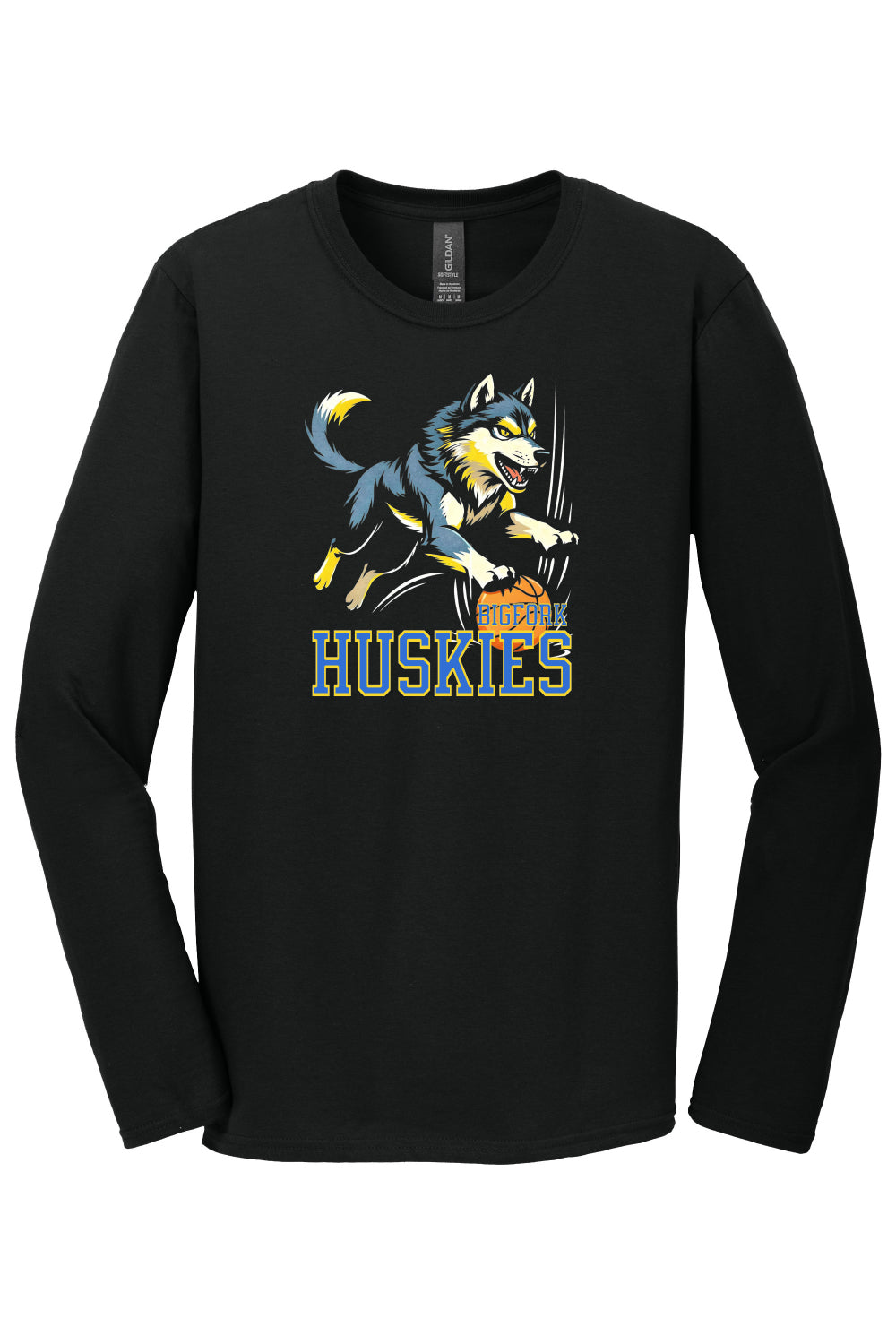 Bigfork Huskies Basketball Long Sleeve Shirt - Adult Sizes