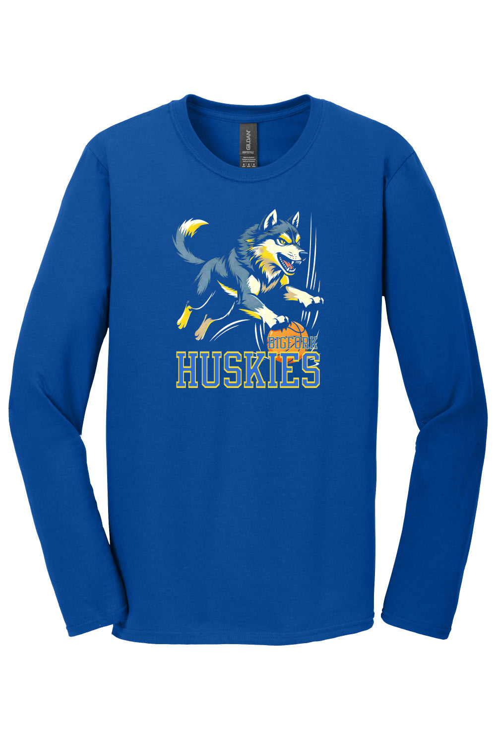 Bigfork Huskies Basketball Long Sleeve Shirt - Adult Sizes