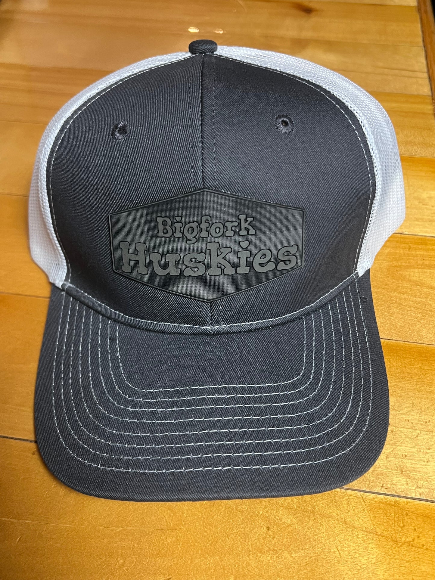 Richardson 112 Trucker Hat – Charcoal Gray/White – Bigfork Huskies Patch