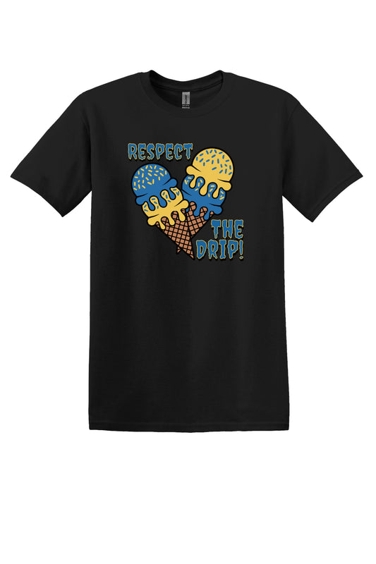 Respect The Drip Tee – Royal Blue & Gold (Youth Sizes)