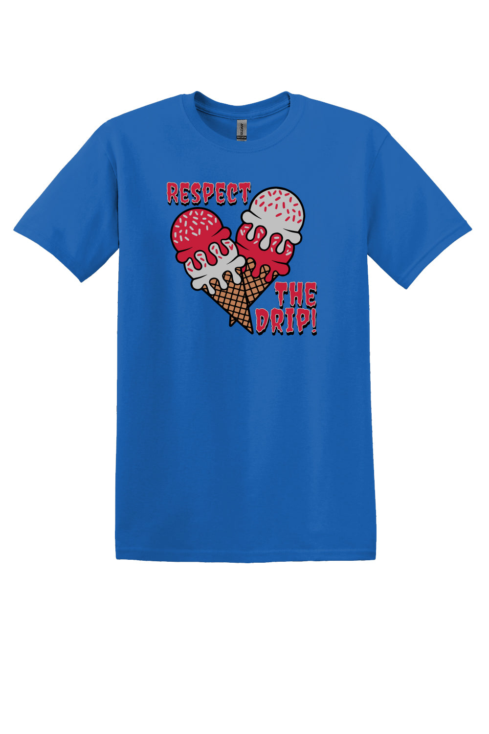Respect The Drip Tee – Cardinal Red & Silver (Youth Sizes)