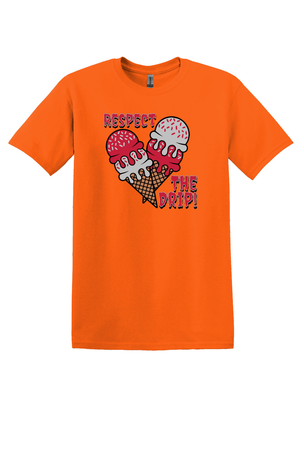 Respect The Drip Tee – Cardinal Red & Silver (Adult Sizes)