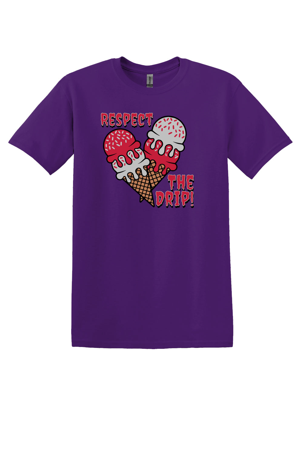 Respect The Drip Tee – Cardinal Red & Silver (Adult Sizes)