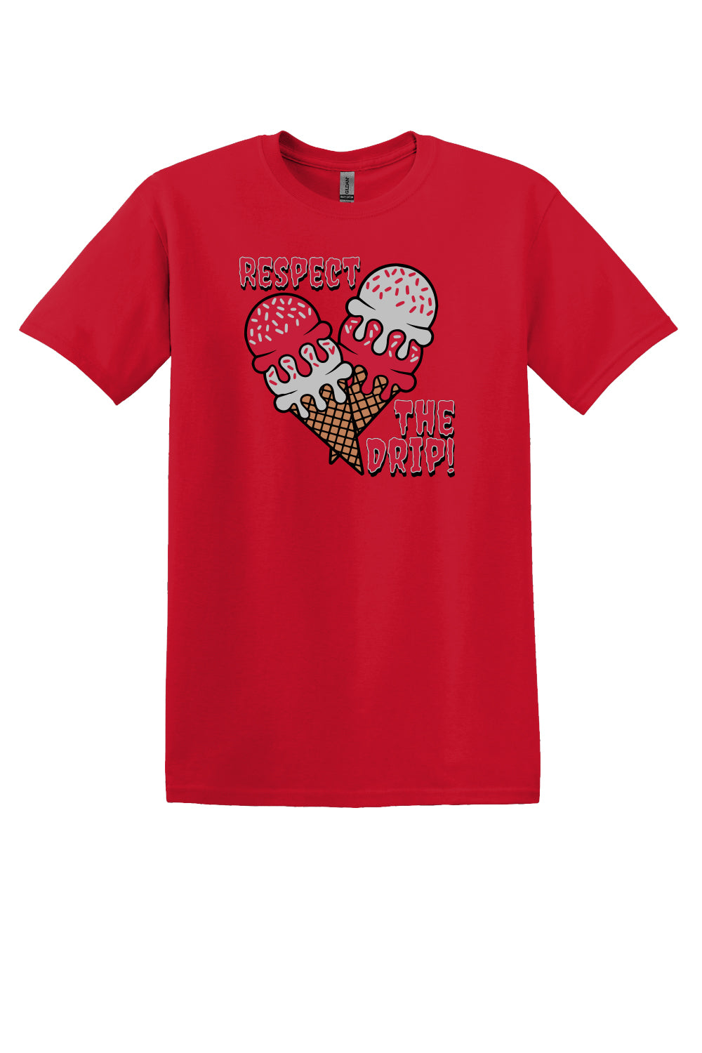 Respect The Drip Tee – Cardinal Red & Silver (Adult Sizes)