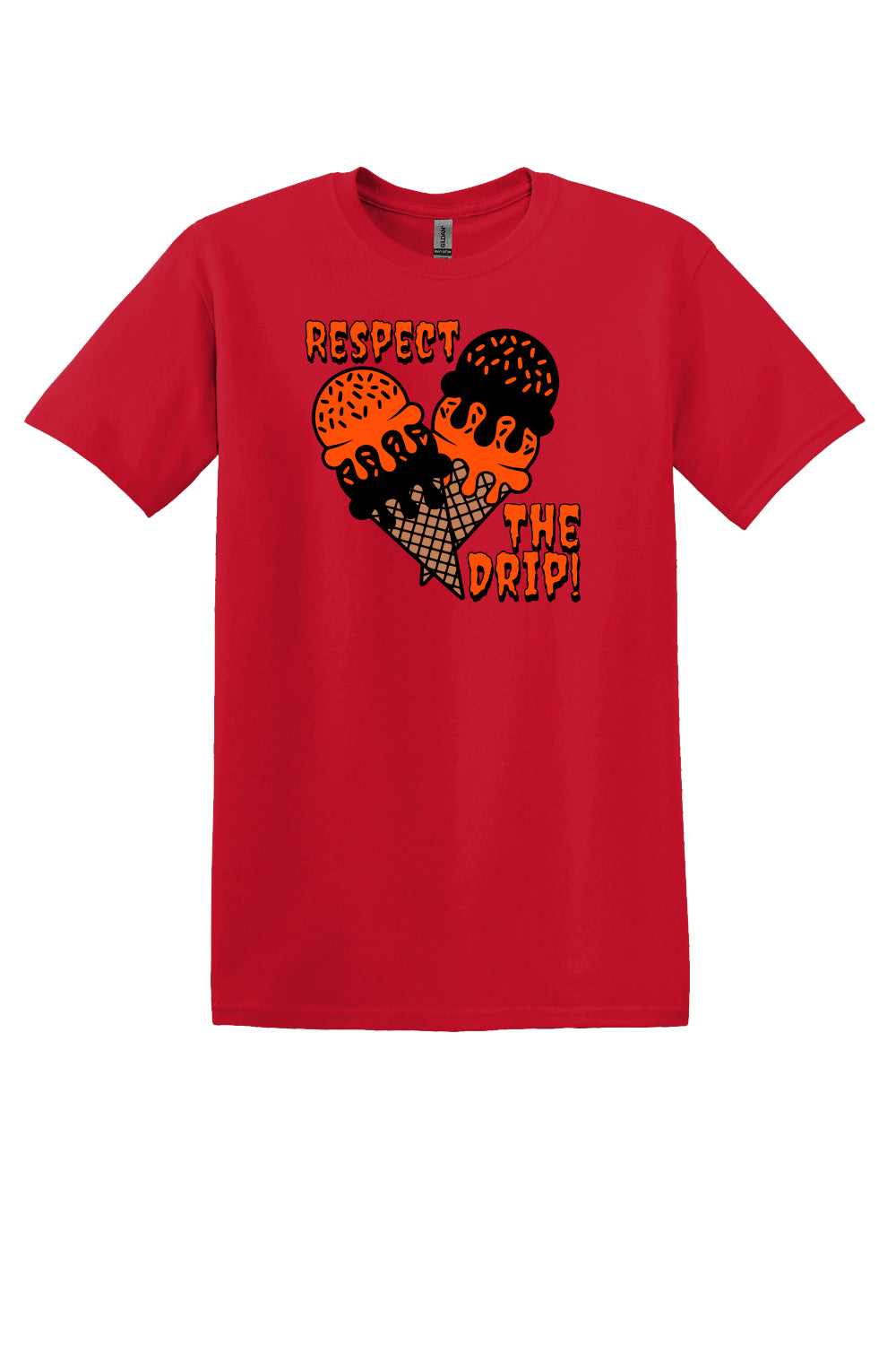 Respect The Drip Tee – Orange & Black (Youth Sizes)