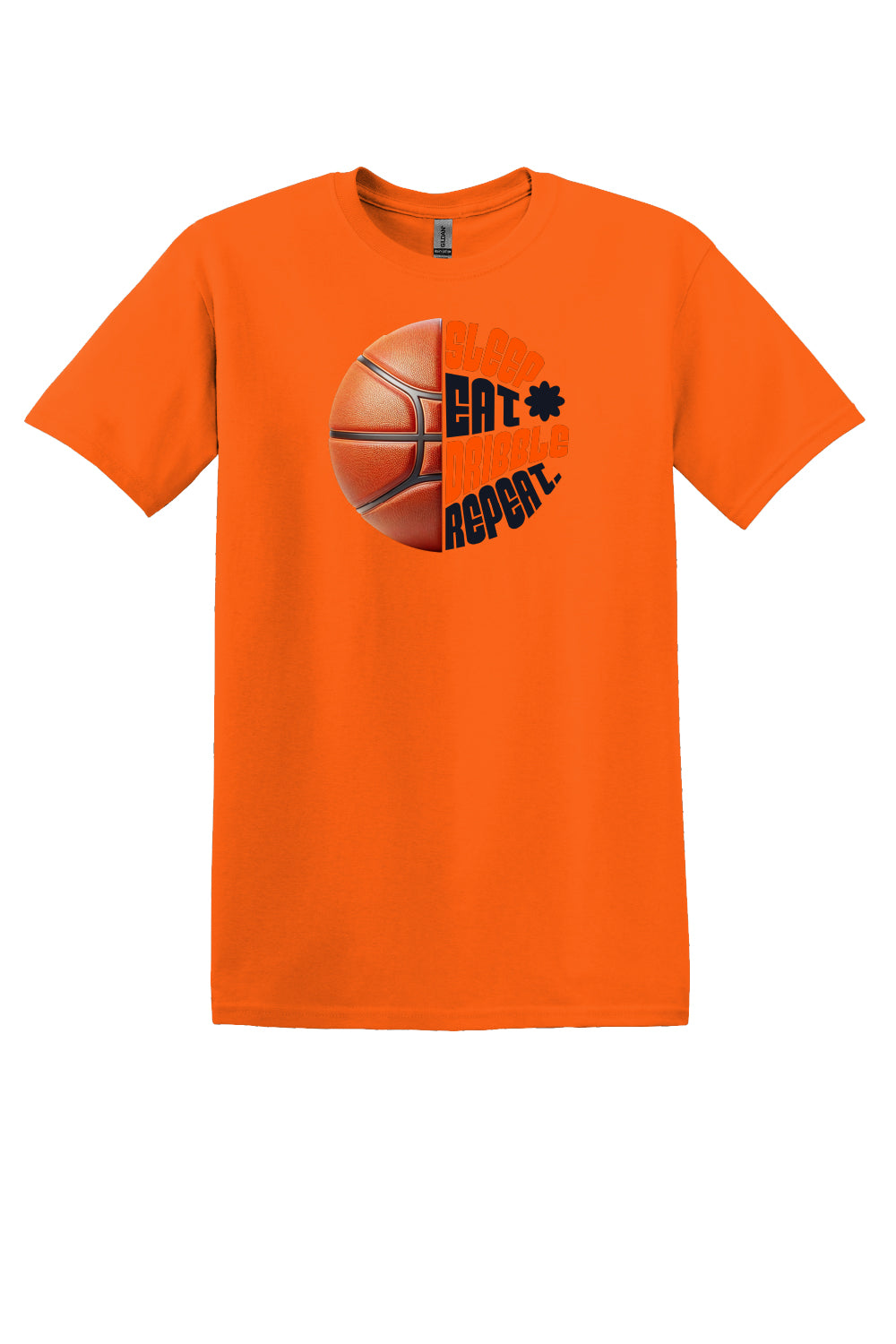 Sleep Eat Dribble Repeat – Orange & Black (Adult Sizes)