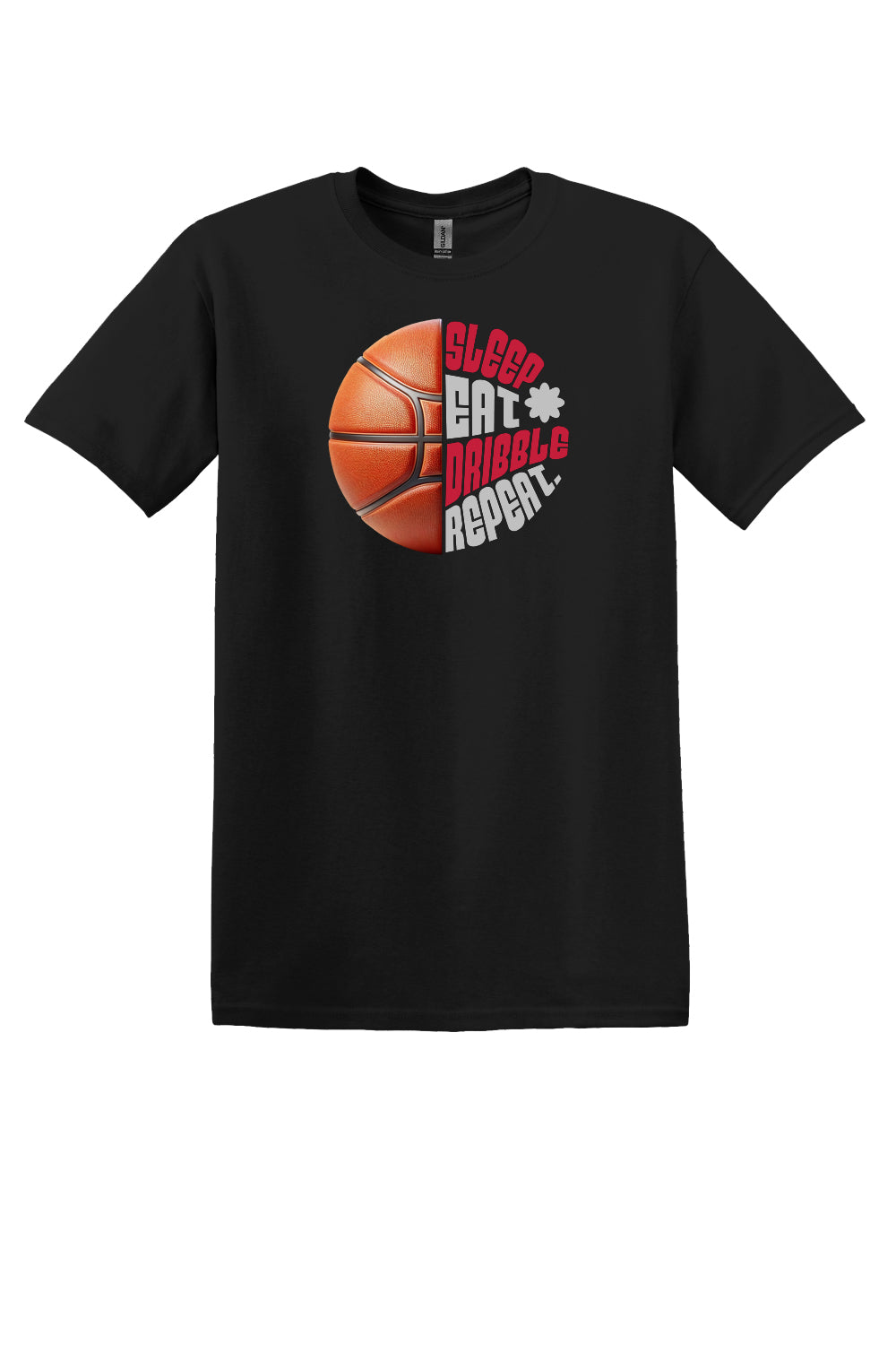Sleep Eat Dribble Repeat – Cardinal Red & Silver (Adult Sizes)
