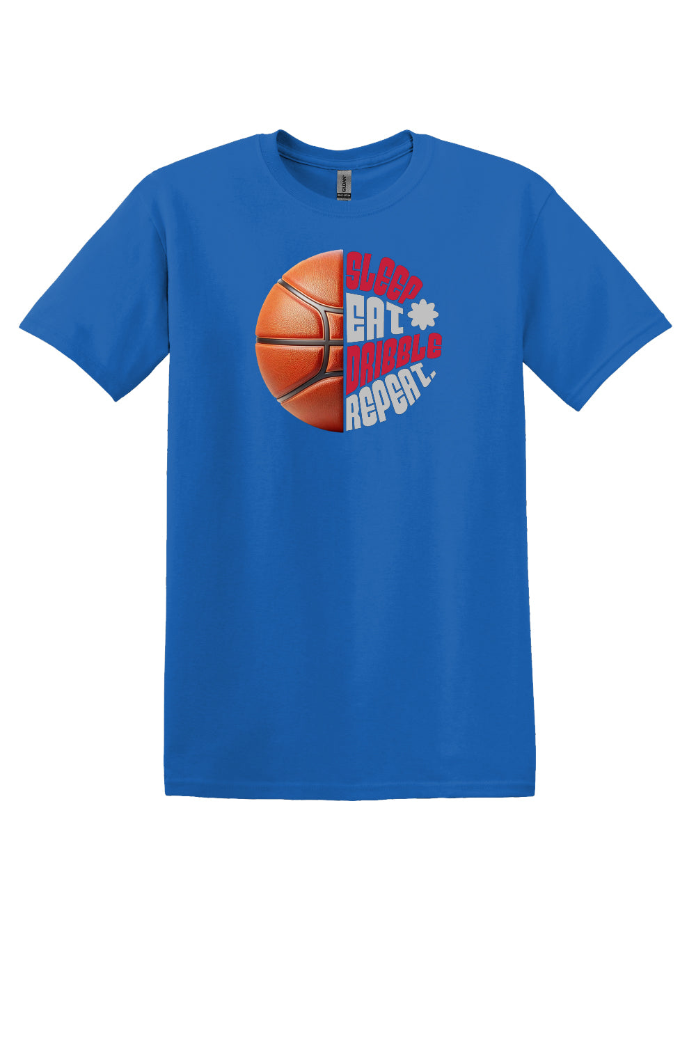 Sleep Eat Dribble Repeat – Cardinal Red & Silver (Adult Sizes)