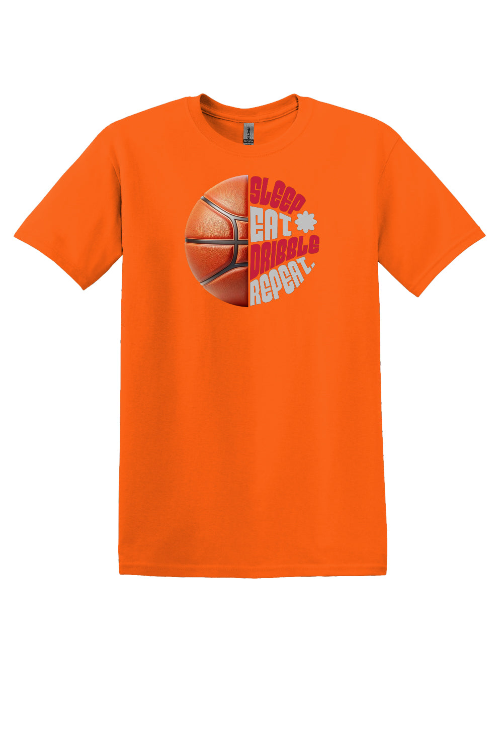Sleep Eat Dribble Repeat – Cardinal Red & Silver (Youth Sizes)