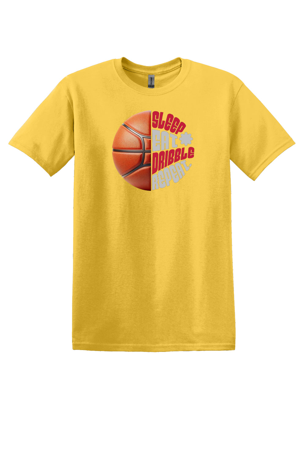 Sleep Eat Dribble Repeat – Cardinal Red & Silver (Adult Sizes)