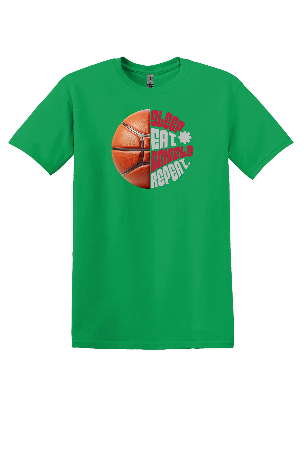 Sleep Eat Dribble Repeat – Cardinal Red & Silver (Youth Sizes)