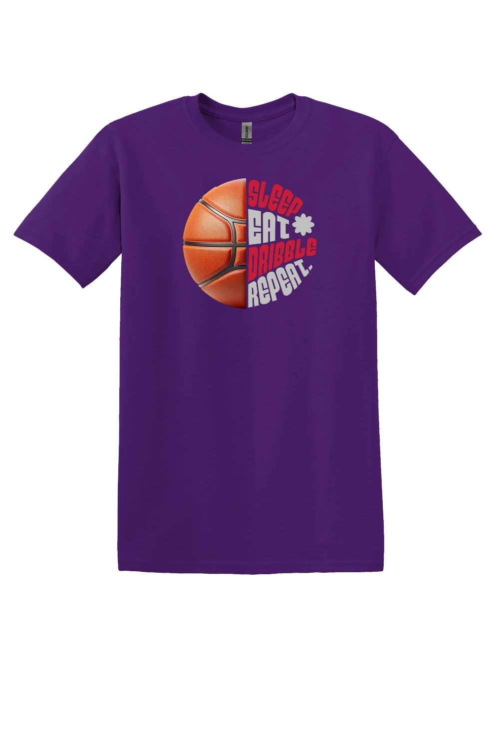 Sleep Eat Dribble Repeat – Cardinal Red & Silver (Youth Sizes)