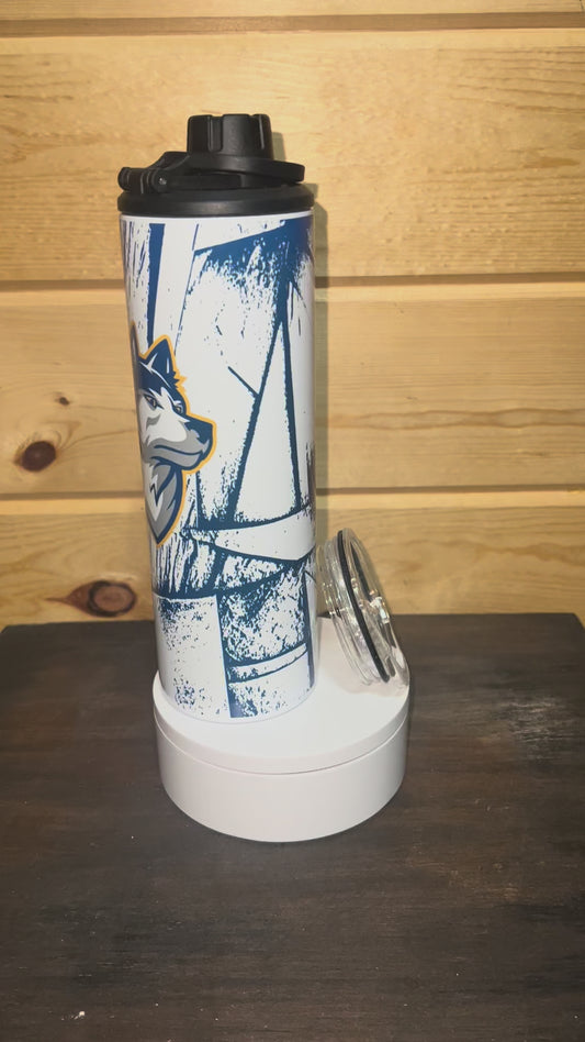 Bigfork Huskies Tumbler w/water bottle top or coffee cup top